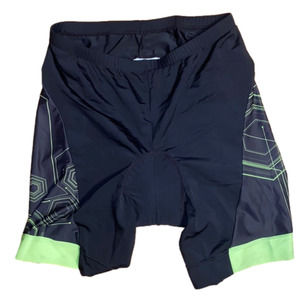 3/$10 Beroy black/green padded bike shorts 3XL (stretches to 48” waist) -bm